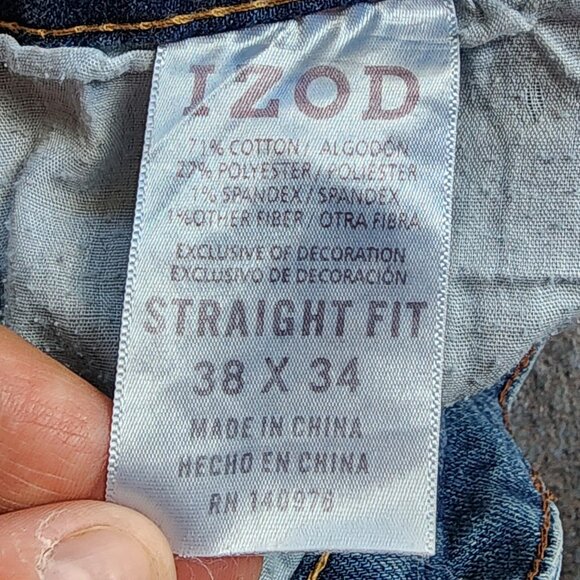 IZOD Comfort Stretch Medium Wash Straight Leg Jeans Size 38 - Picture 8 of 15
